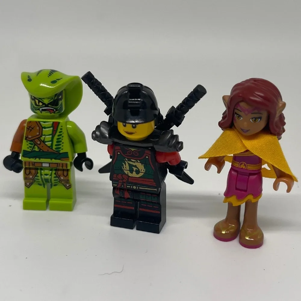 LEGO Ninjago & Elves Minifigures Lot‎ of 3 Snake Warrior Samurai Elf Girl